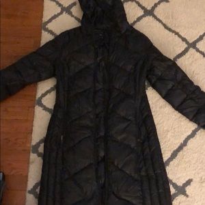 Black above the knee winter coat